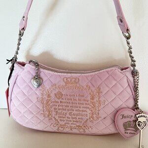 NWT JUICY COUTURE JUICY TALE SHOULDER BAG PURSE LILAC MIST VELOUR